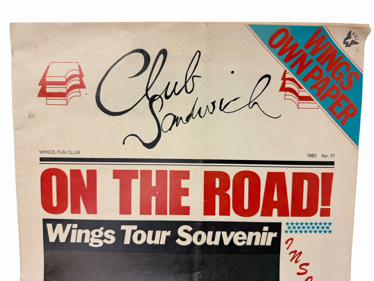 Vintage 1980 CLUB SANDWICH #17 Paul McCartney Wings Fan Club Tour Newspaper