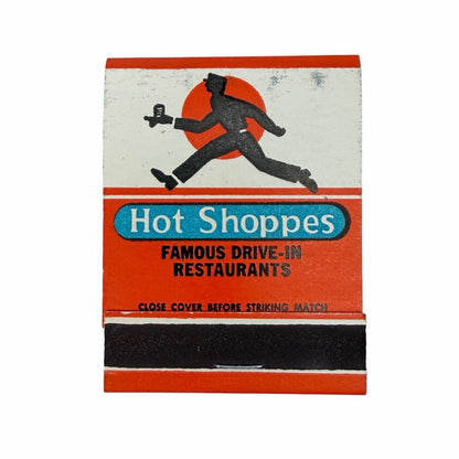 Vintage 1950’s HOT SHOPPES Drive-In Restaurants Advertising Matchbook Unstruck