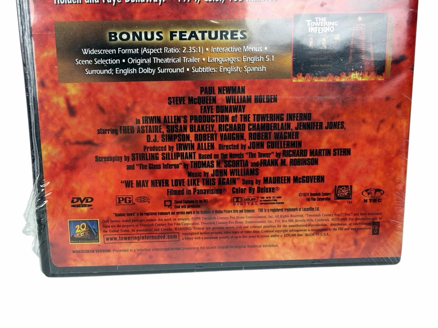 The Towering Inferno 1974 (DVD, 1998) THX Paul Newman, Steve McQueen SEALED NEW