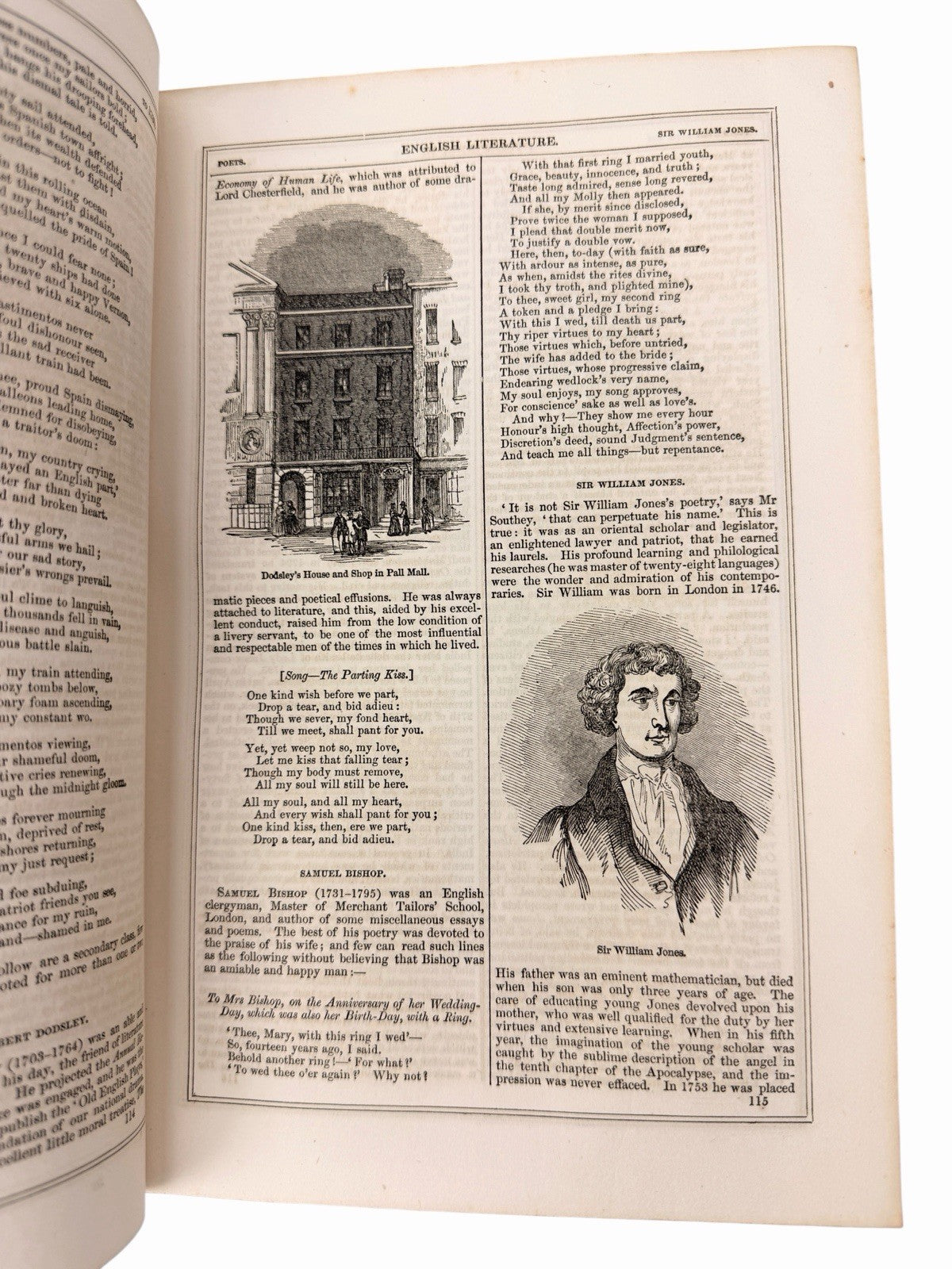 1847 CYCLOPAEDIA OF ENGLISH LITERATURE Volumes 1 & 2 by R. CHAMBERS Antique Book