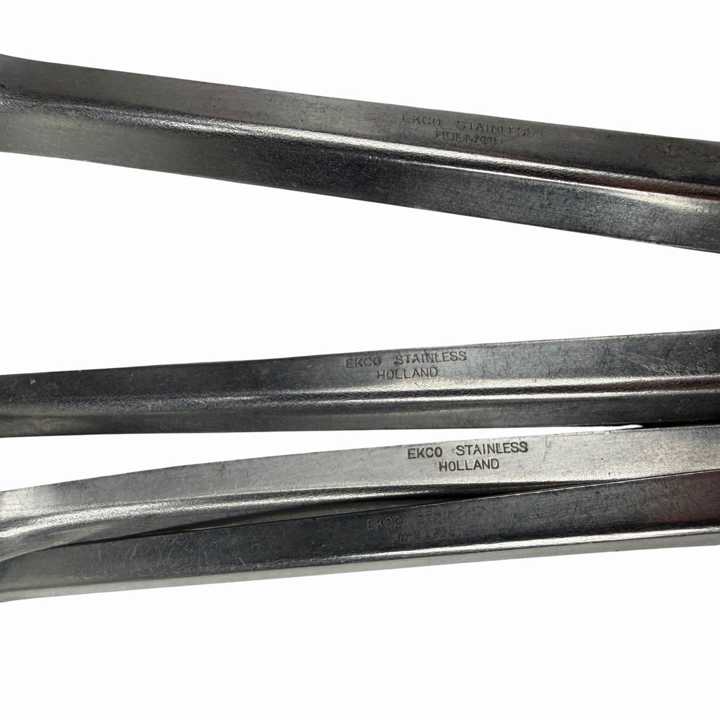 Vintage 1950’s EKCO Flint Stainless Steel Long Handle Shovel Measuring Spoons