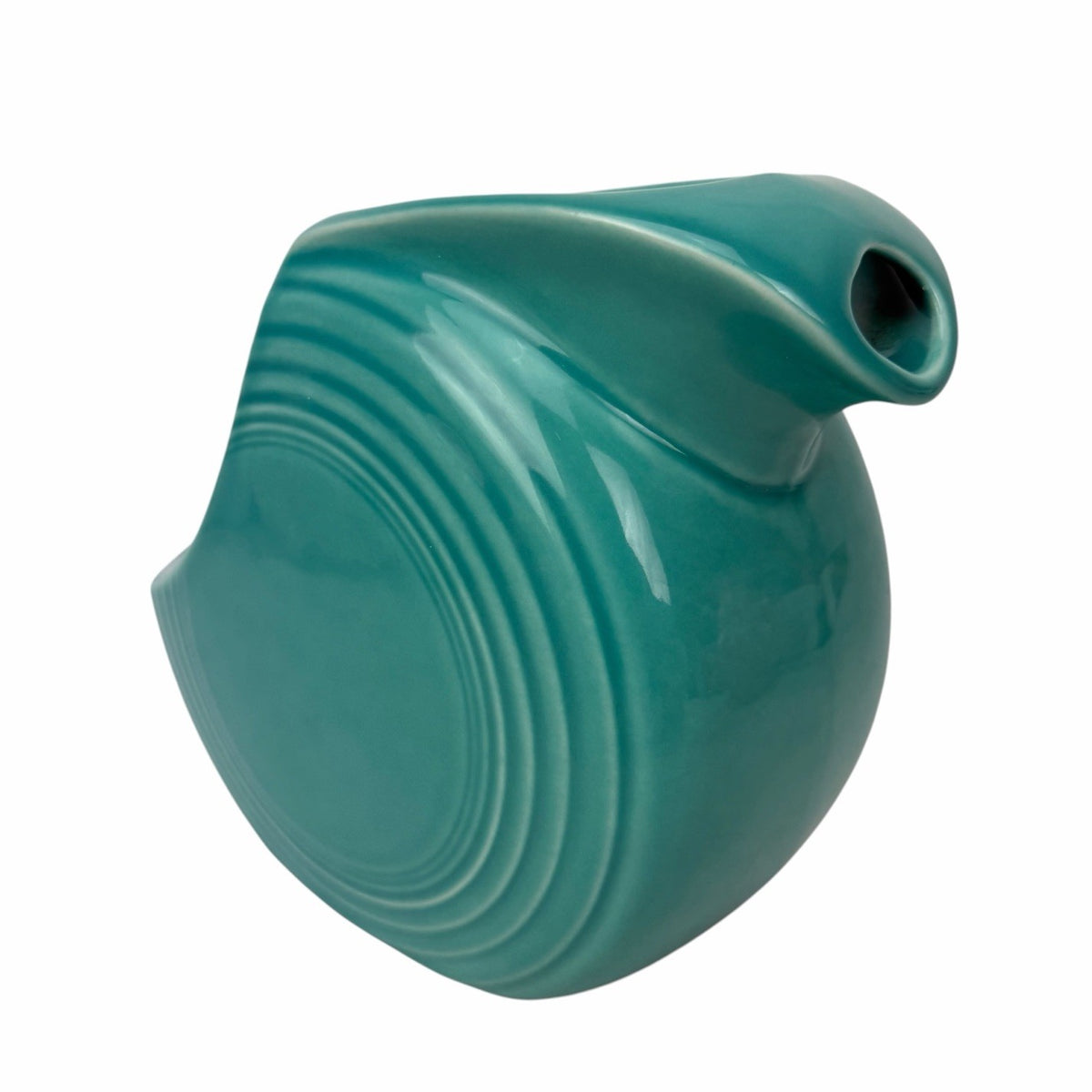 Vintage FIESTAWARE Turquoise Green 7" Large Disc Pitcher HL Homer Laughlin USA