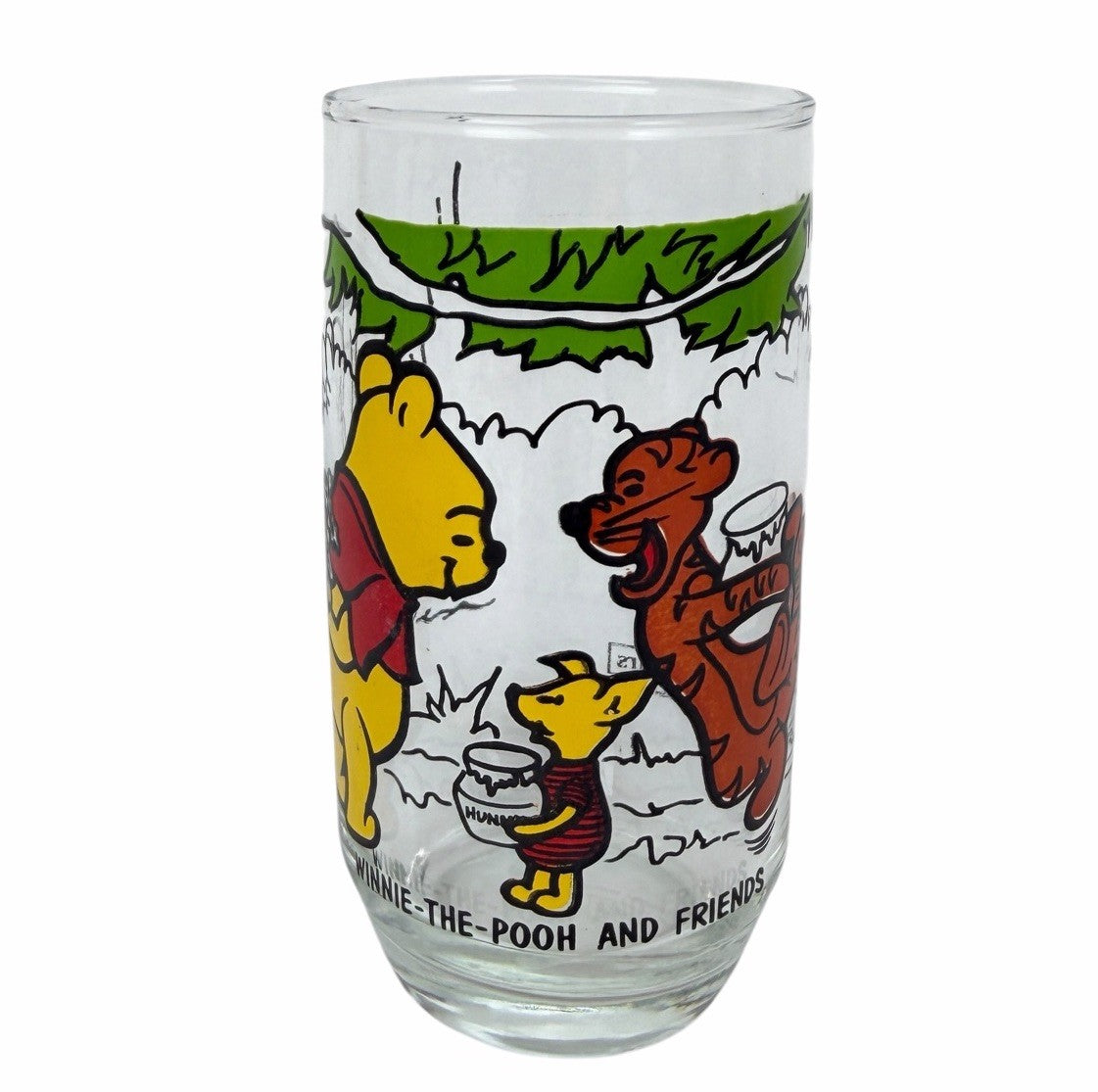 Vintage Sears Disney Winnie The Pooh & Friends Glass Cup Tumbler Tigger Piglet