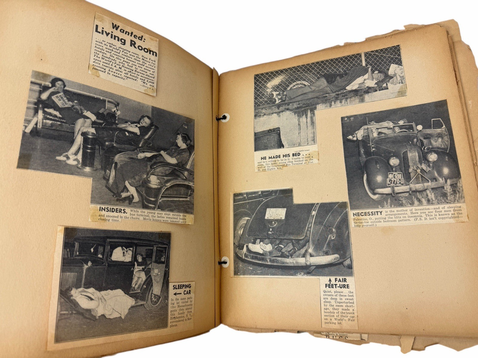 Vintage 1939 New York World’s Fair SCRAP BOOK