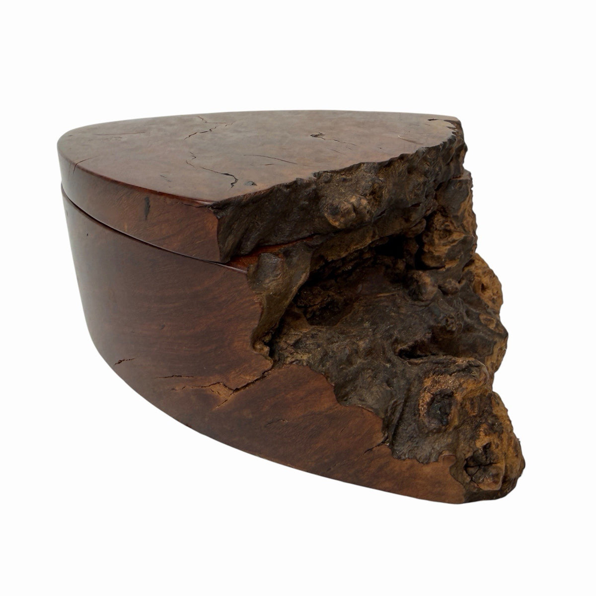 Vintage 1989 Jeffrey Seaton MOUNTAIN LILAC BURL Sculptural Live Edge Wood Box