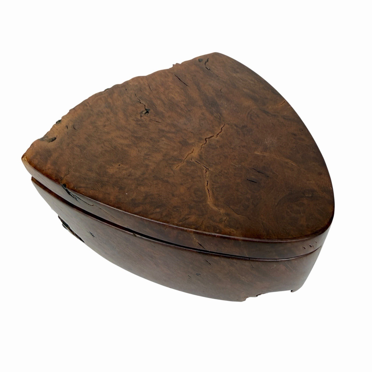 Vintage 1989 Jeffrey Seaton MOUNTAIN LILAC BURL Sculptural Live Edge Wood Box