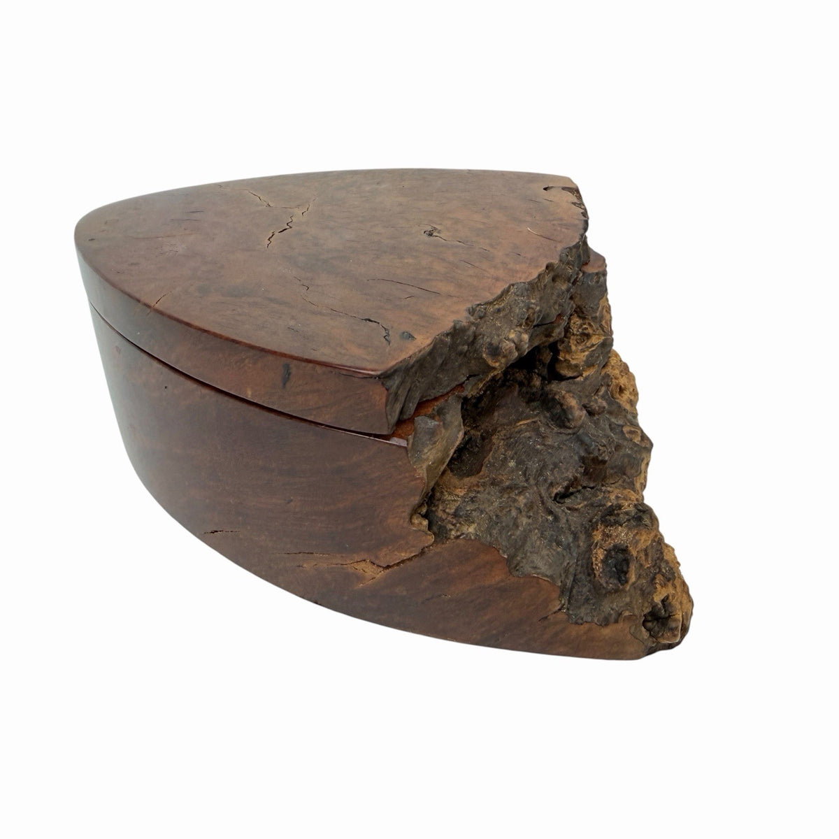 Vintage 1989 Jeffrey Seaton MOUNTAIN LILAC BURL Sculptural Live Edge Wood Box