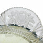 Vintage Oval Mirrored Perfume TRAY Vanity w/ Cut Crystal Glass Rim & Handles 17”