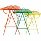 Vintage 1950s MCM Wrought Iron Mesh Salterini Style Nesting Side Tables Set Of 3
