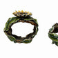 Set Of 3 Sunflower w/ Austrian Crystal Rhinestones NAPKIN RINGS Bronze Metal