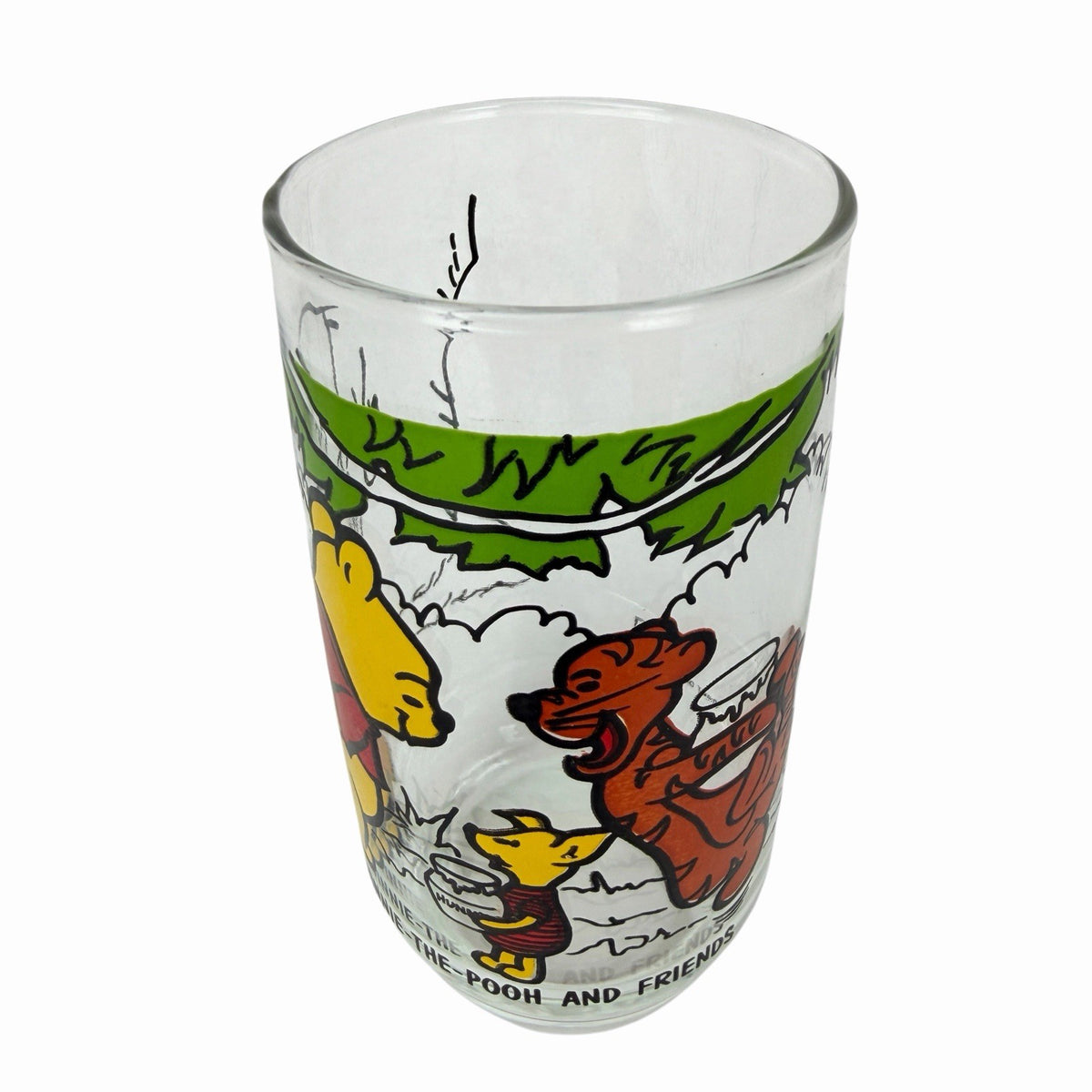 Vintage Sears Disney Winnie The Pooh & Friends Glass Cup Tumbler Tigger Piglet