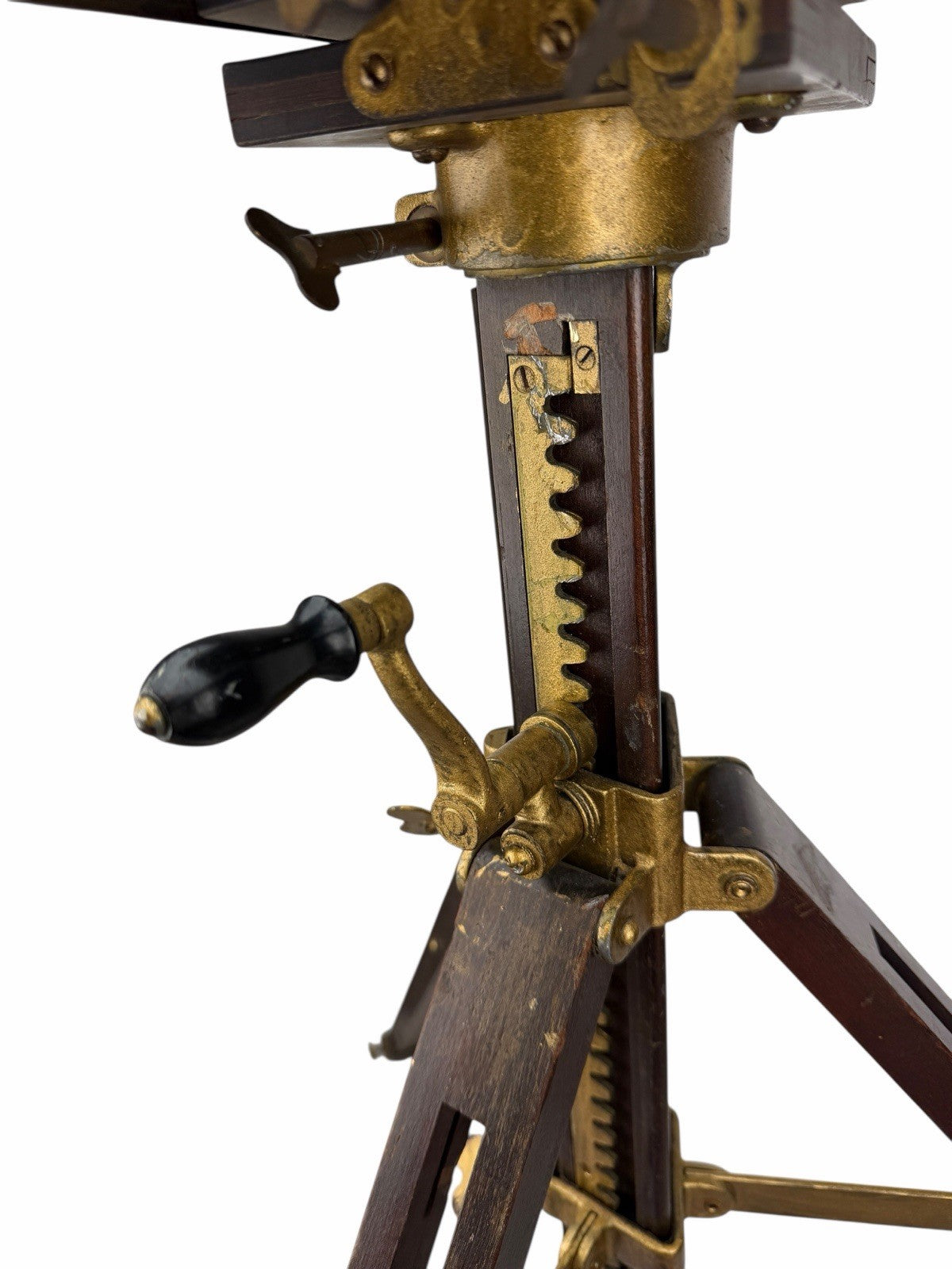 Antique AGFA ANSCO Wood Brass Field Camera TRIPOD Large Format Photography Crank