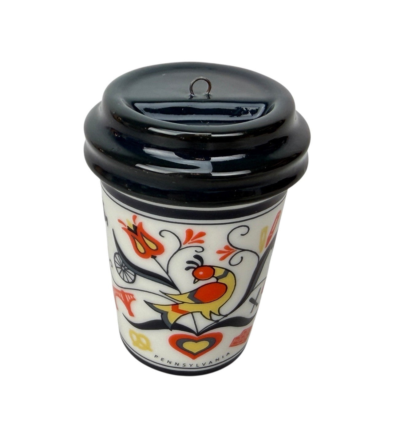RARE 2017 STARBUCKS Christmas Ornament PENNSYLVANIA PA Mini Tumbler Coffee Cup