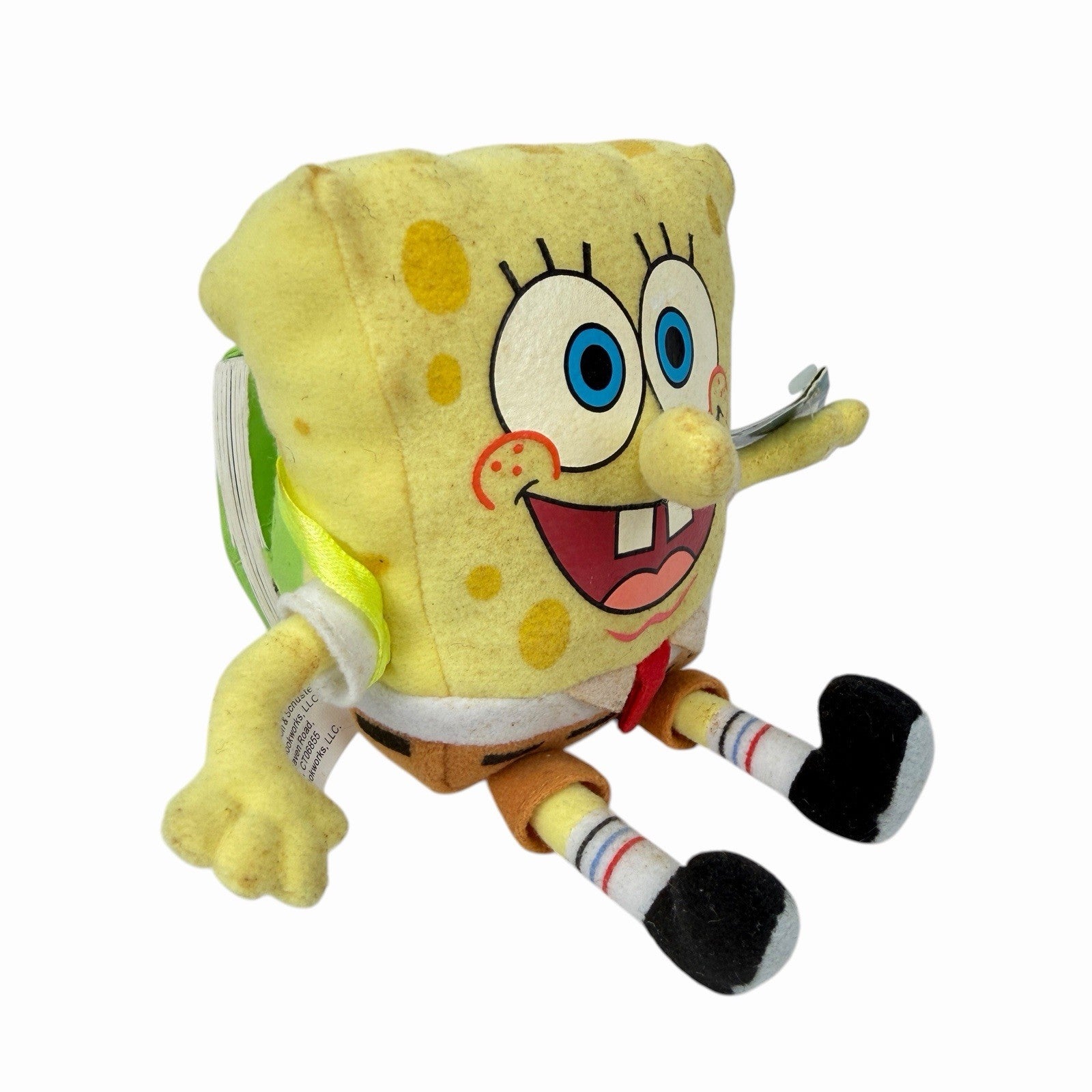 SpongeBob SquarePants BACKPACK BOOK Plush Doll w/Tags 6" Tall Vintage 2003