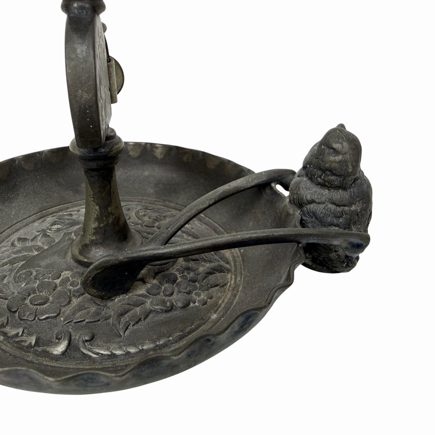 Antique DERBY SILVER CO Cigar Cutter Ashtray BIRD WISHBONE Smoking Match Holder