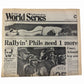 PHILLIES 1980 WORLD SERIES CHAMPIONS Philadelphia Inquirer Newspaper Collection