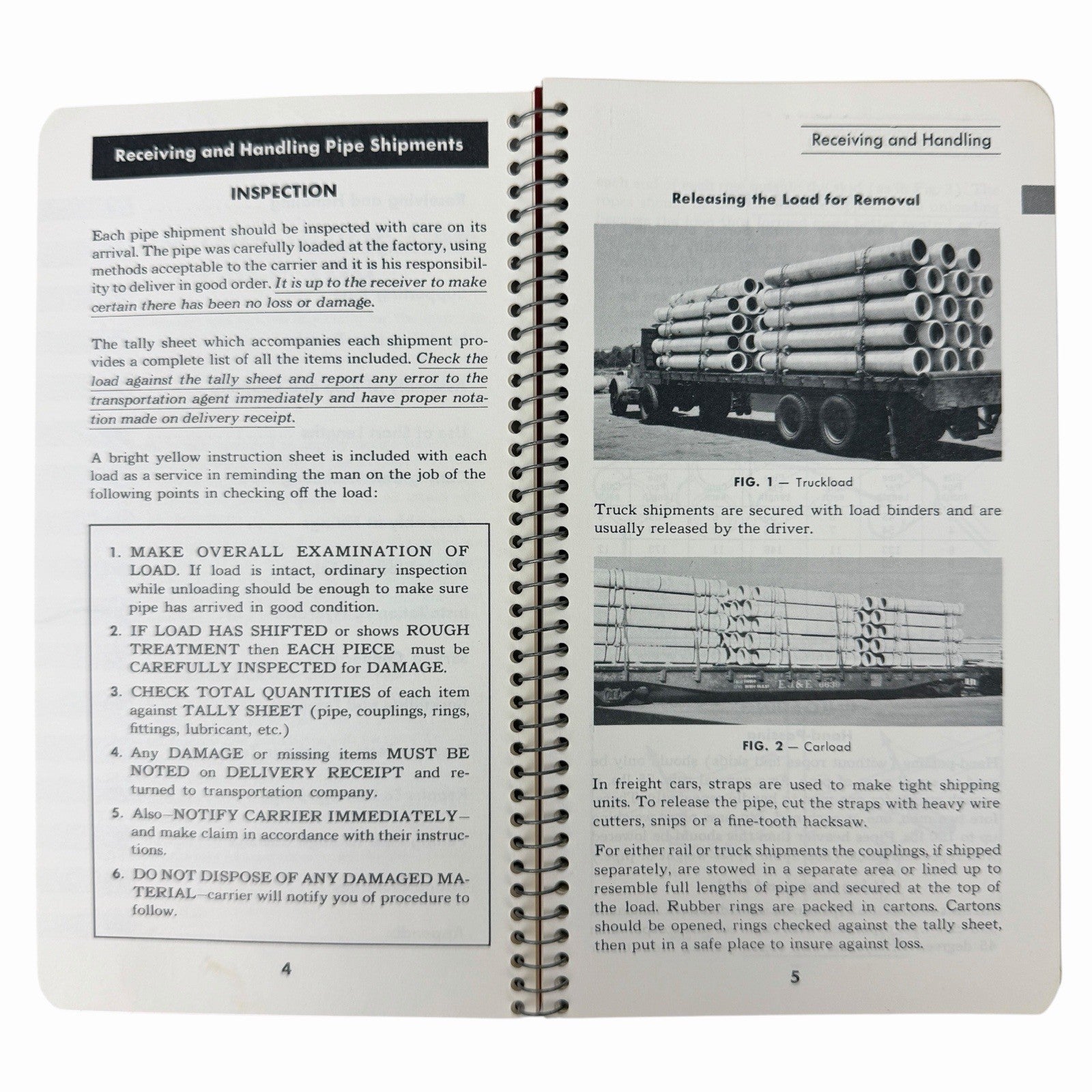 Vintage 1960 Johns-Manville TRANSITE RING-TITE PRESSURE PIPE Installation Guide