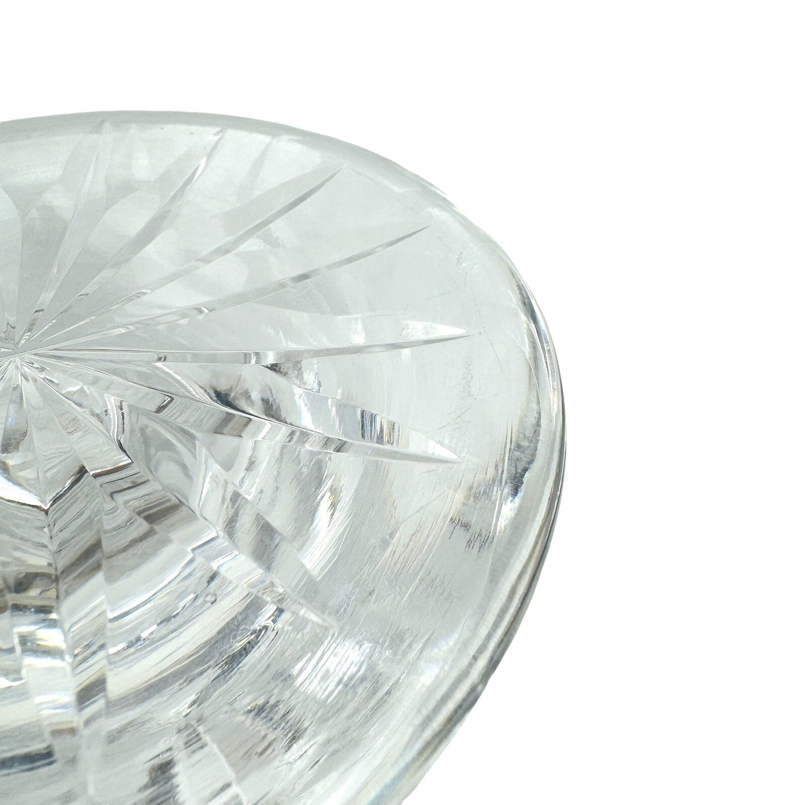 Vintage WATERFORD 10” Cut Crystal Fan Footed Flower Vase SIGNED Gothic Mark