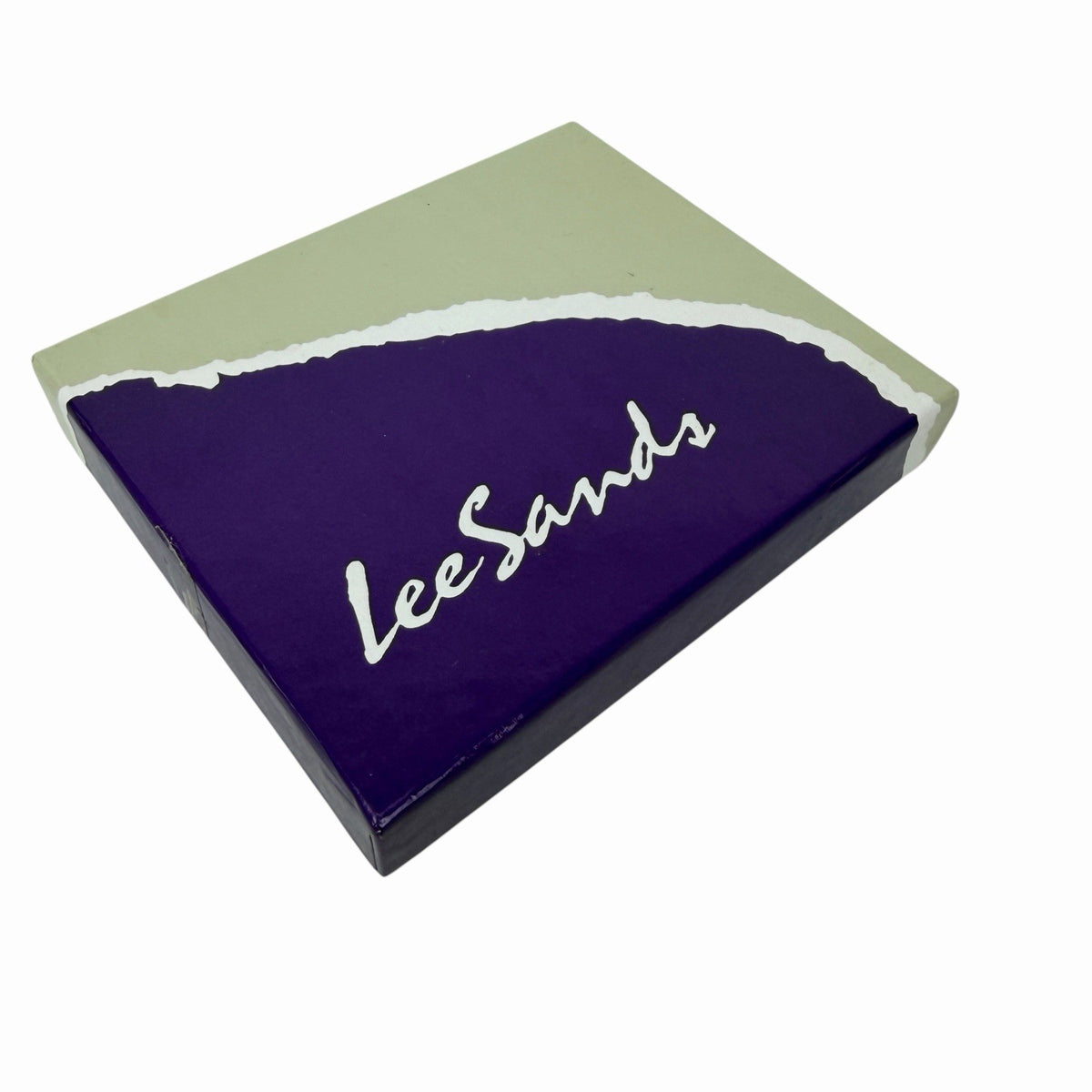 LEE SANDS Black EEL SKIN LEATHER Bifold Wallet RFID Window Flap NEW IN BOX