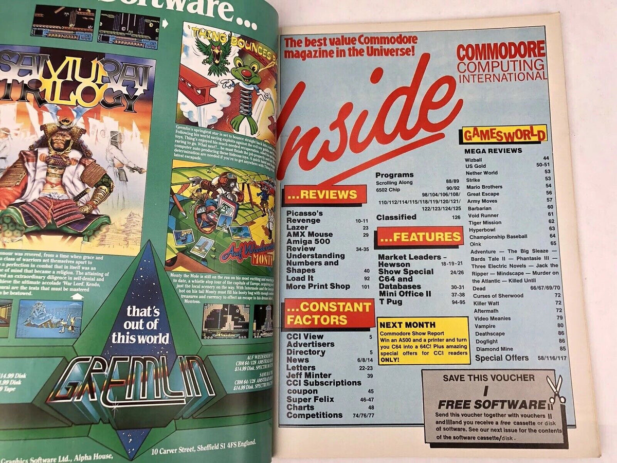 Commodore Format Magazine Issue 9 COMMODORE COMPUTING INTERNATIONAL Magazine 1987 Lot Of 4 Issues GAMES ...