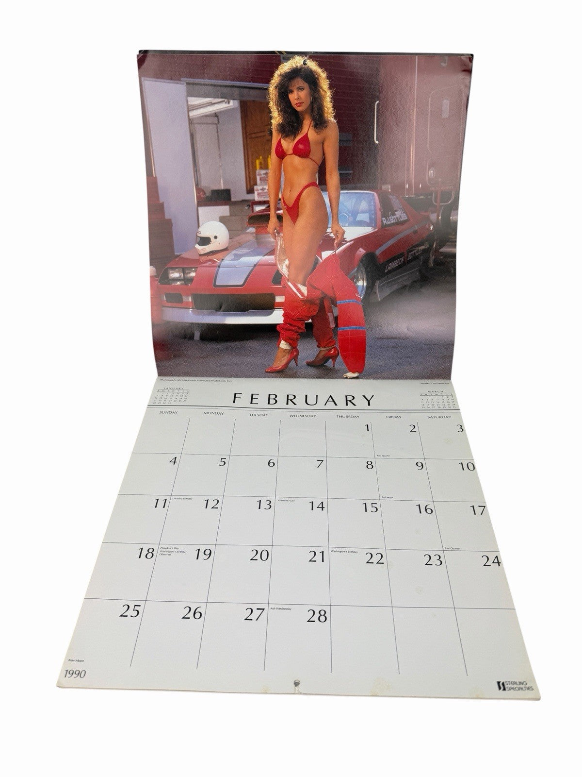 Vintage 1990 CLASSY CHASSIS Calendar RANDY LORENTZEN Hot Rods & Swimsuit Pinups