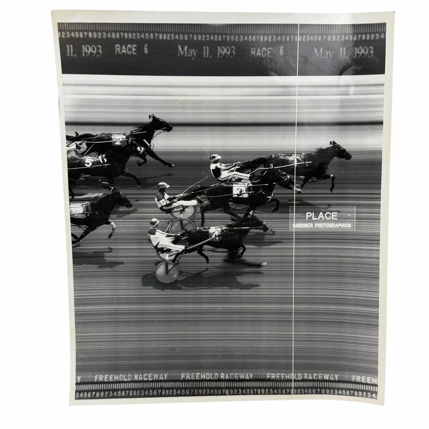 Vintage FREEHOLD RACEWAY Harness Horse Racing PLACE PHOTO May 11, 1993 NJ