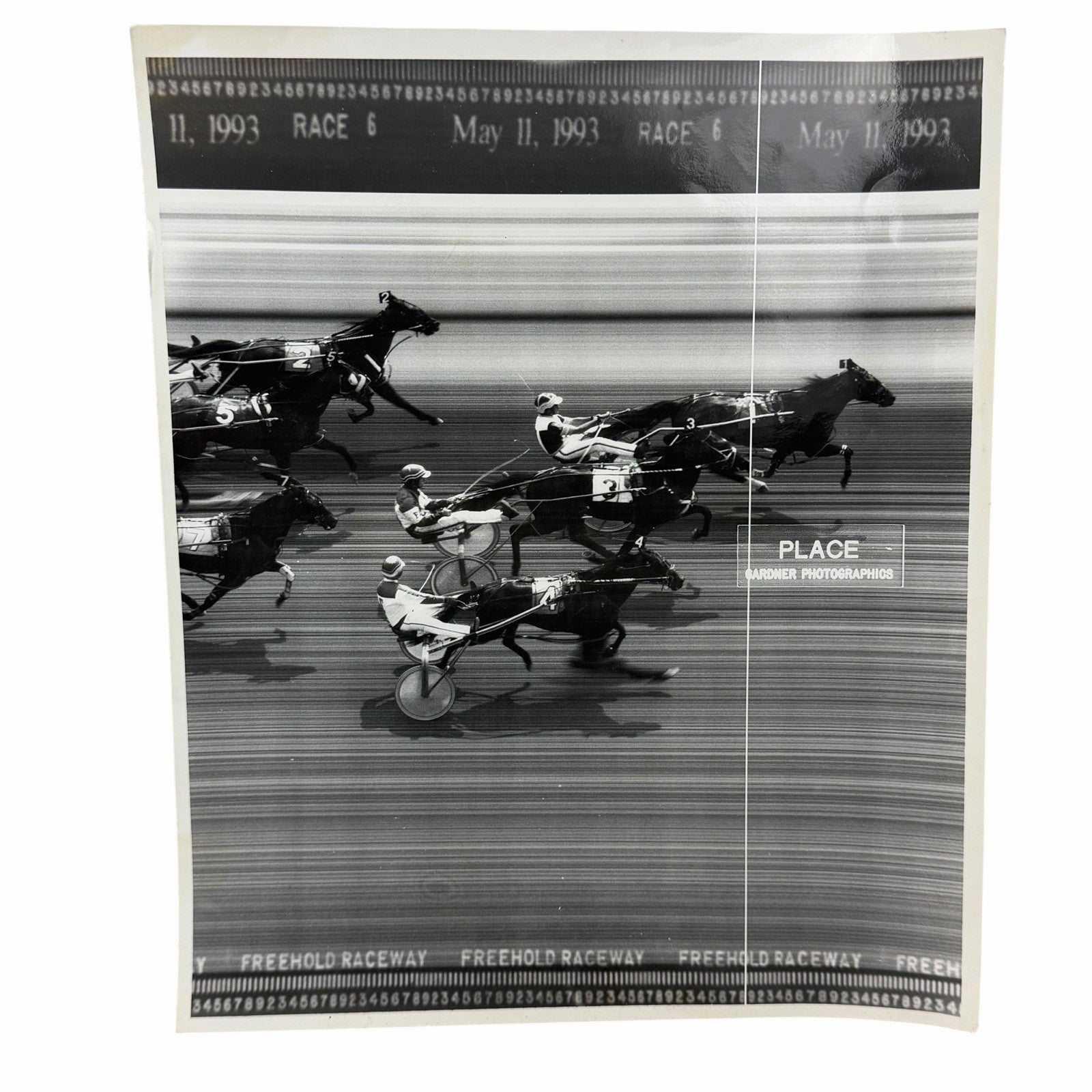 Vintage FREEHOLD RACEWAY Harness Horse Racing PLACE PHOTO May 11, 1993 NJ