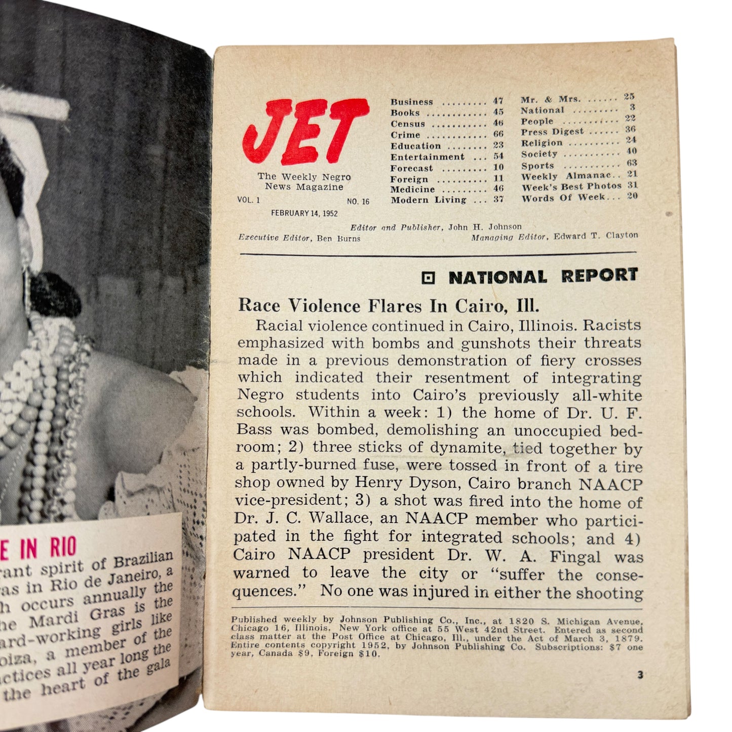 JET Magazine Feb 14, 1952 Acquanetta Hollywood’s Jungle Girl