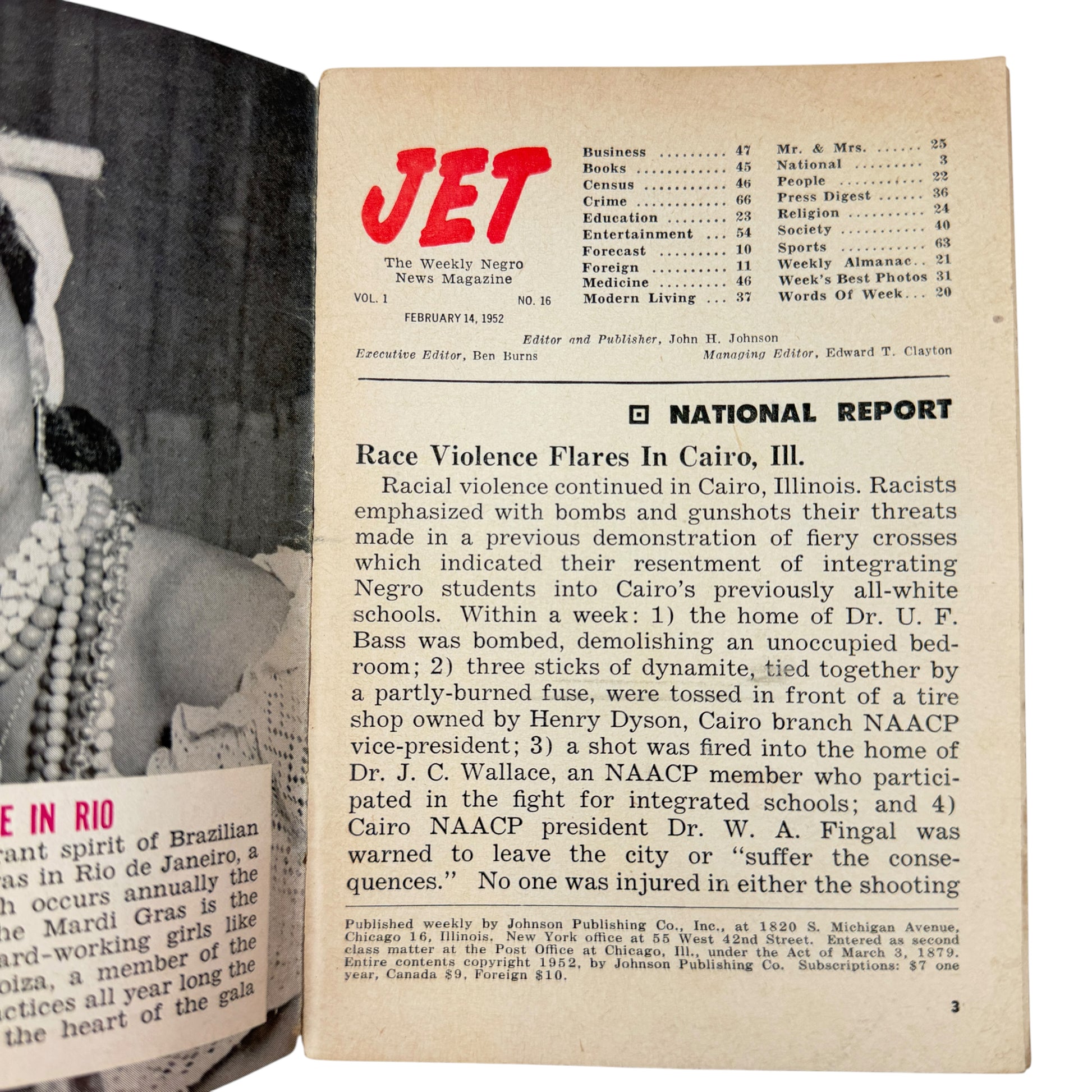 JET Magazine Feb 14, 1952 Acquanetta Hollywood’s Jungle Girl