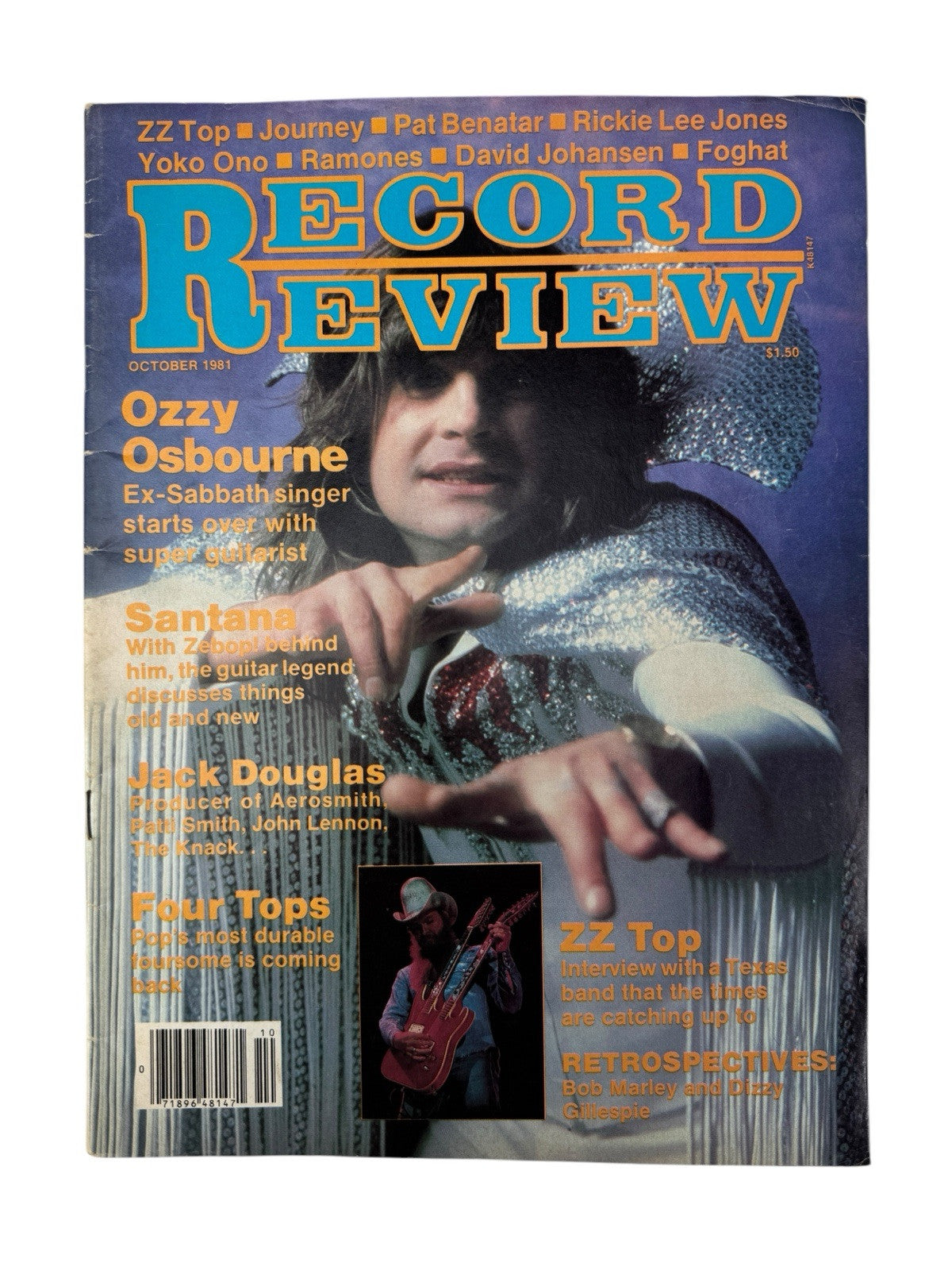 OZZY OSBOURNE ②インタビューピクチャーレコード新品 Vintage OZZY OSBOURNE 2 Issues RECORD REVIEW MAGAZINE 1981