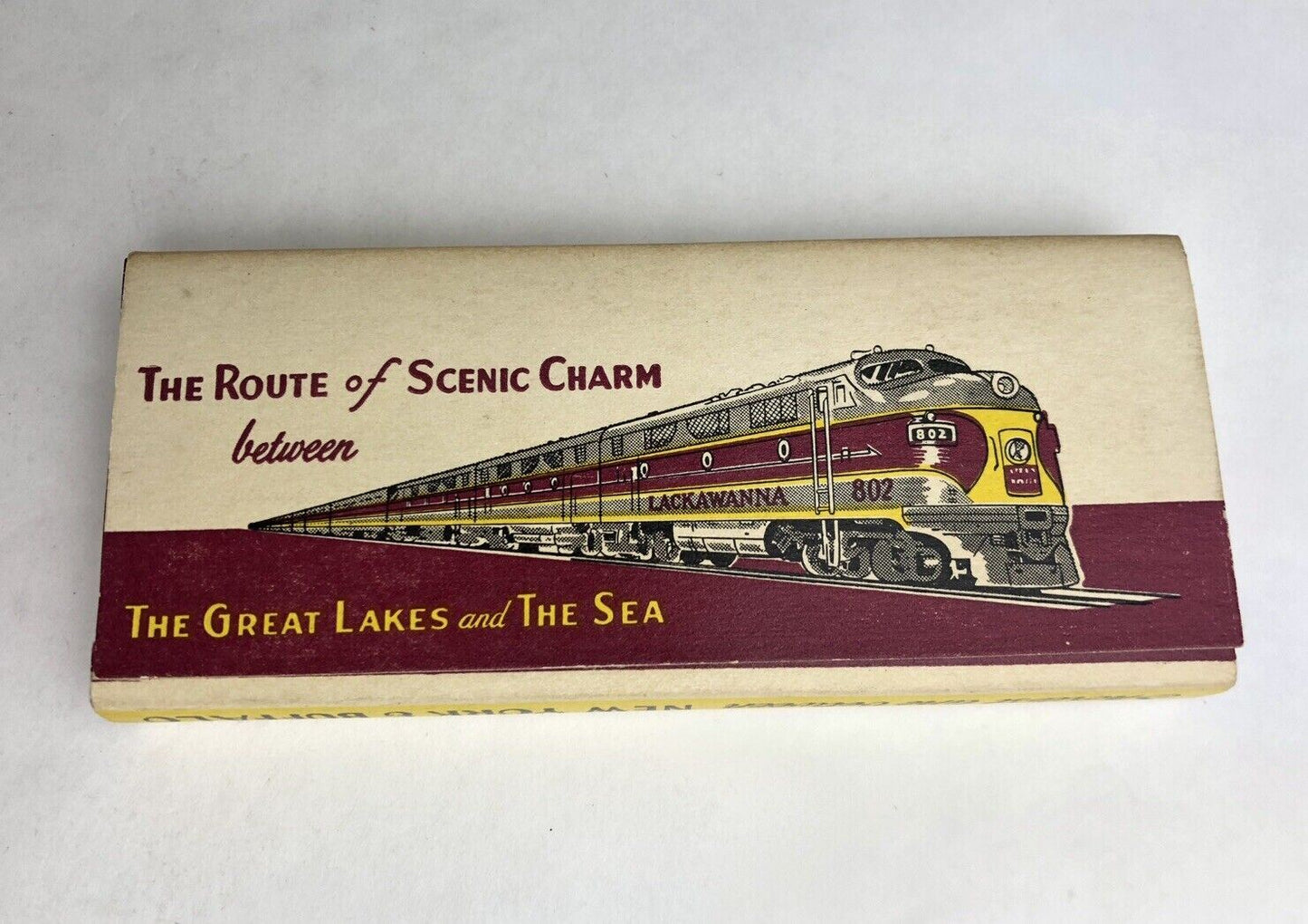 RARE Lackawanna Railroad Route of Phoebe Snow VINTAGE 6 MATCHBOOKS In Sleeve NOS