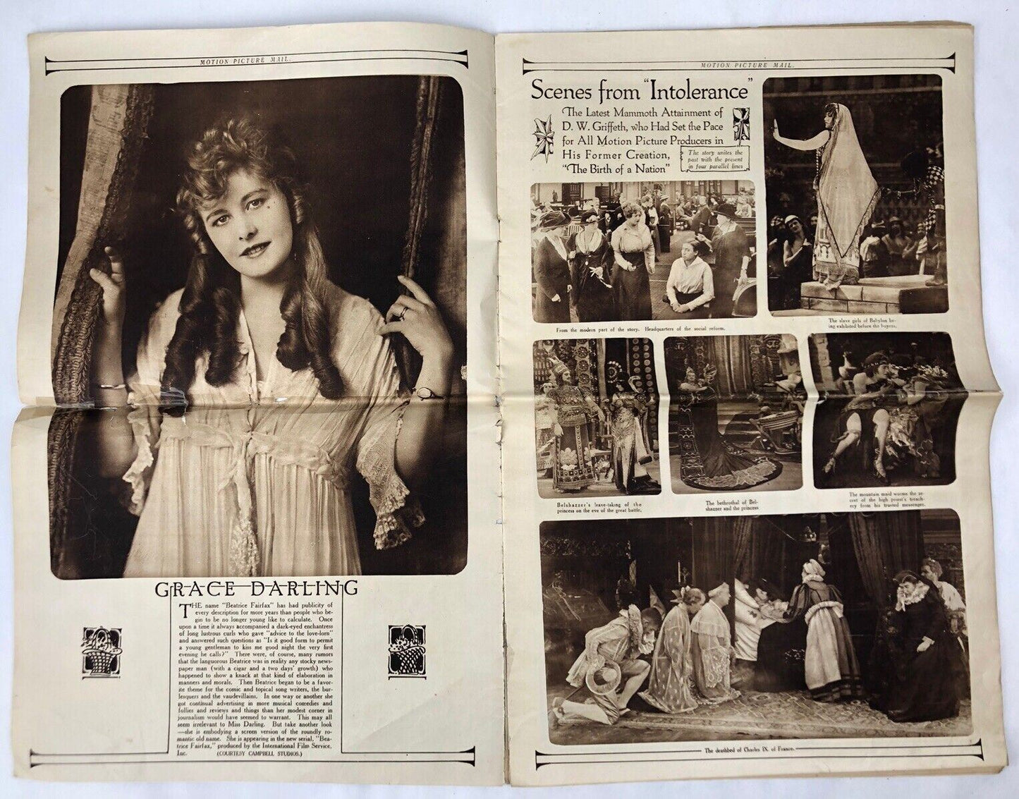 1916 MOTION PICTURE MAIL Magazine Vol 1 #11 ANITA STEWART Silent Film Movie