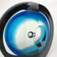 Steven Correia 1985 BLACK & AQUA Ltd Ed 5/25 Op Art Glass Paperweight Sculpture