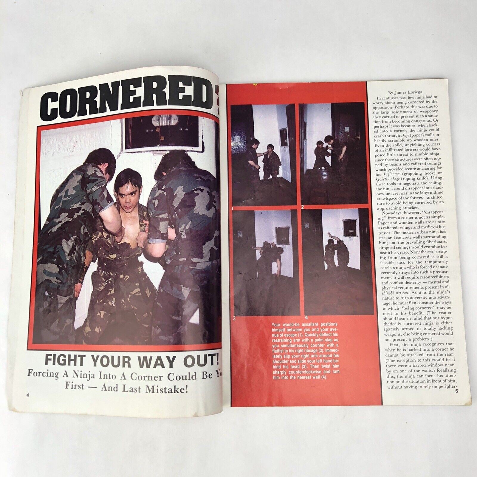 Original Vintage NINJA Magazine August 1985 #8 W/ Centerfold Poster Ninjutsu