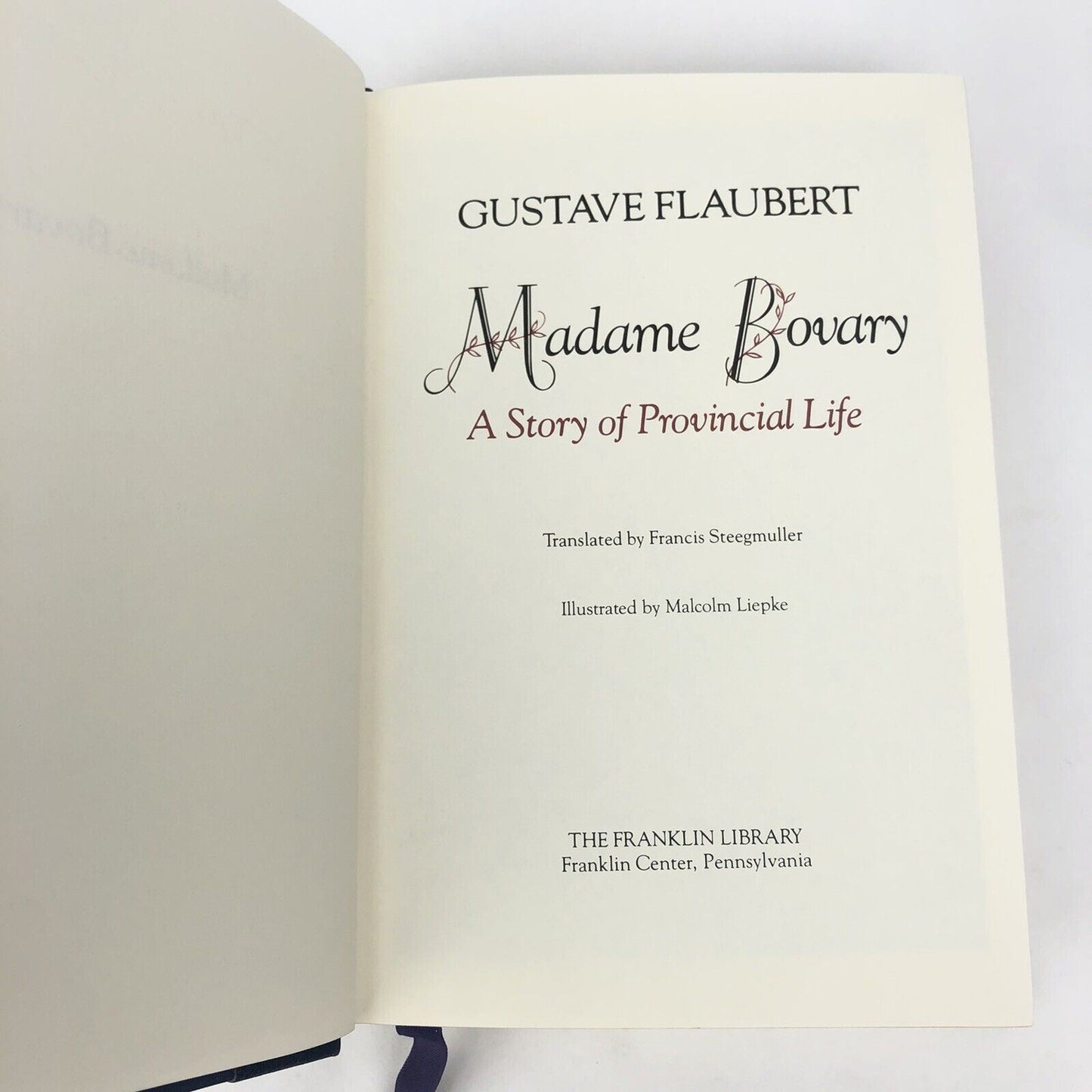 Franklin Library MADAME BOVARY 1957 Gustave Flaubert 1979 1/4 Leather Bound