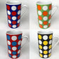 Vintage 1960’s MOD SET Of 4 Royal Crown POLKA DOT by Elena Cup & Saucers Coffee