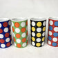 Vintage 1960’s MOD SET Of 4 Royal Crown POLKA DOT by Elena Cup & Saucers Coffee