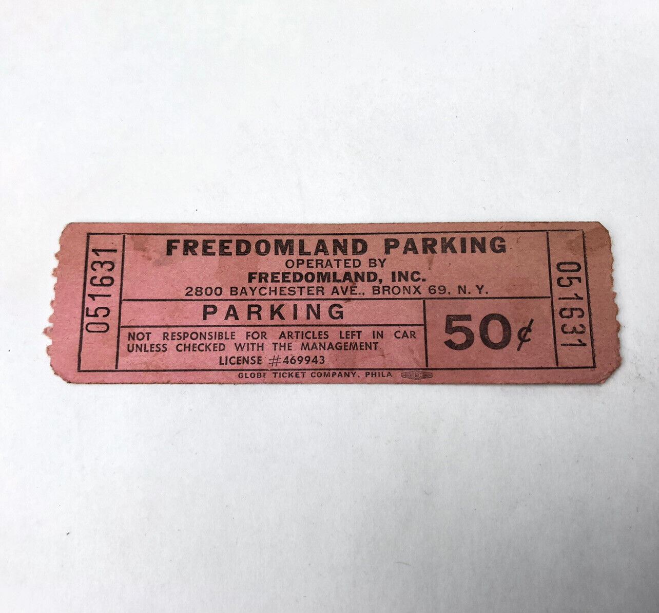 Vintage 1962 FREEDOMLAND Official Guide + Ticket BRONX NY Defunct Amusement Park