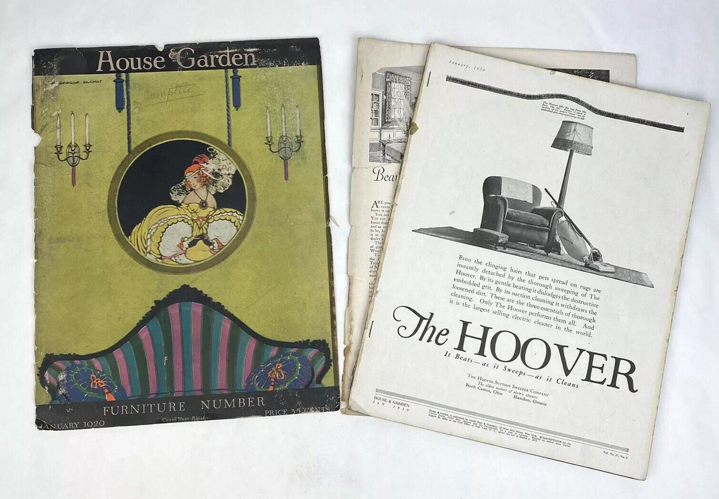 HOUSE & GARDEN January 1920 FURNITURE NUMBER Art Deco Antique Magazine G Brandt