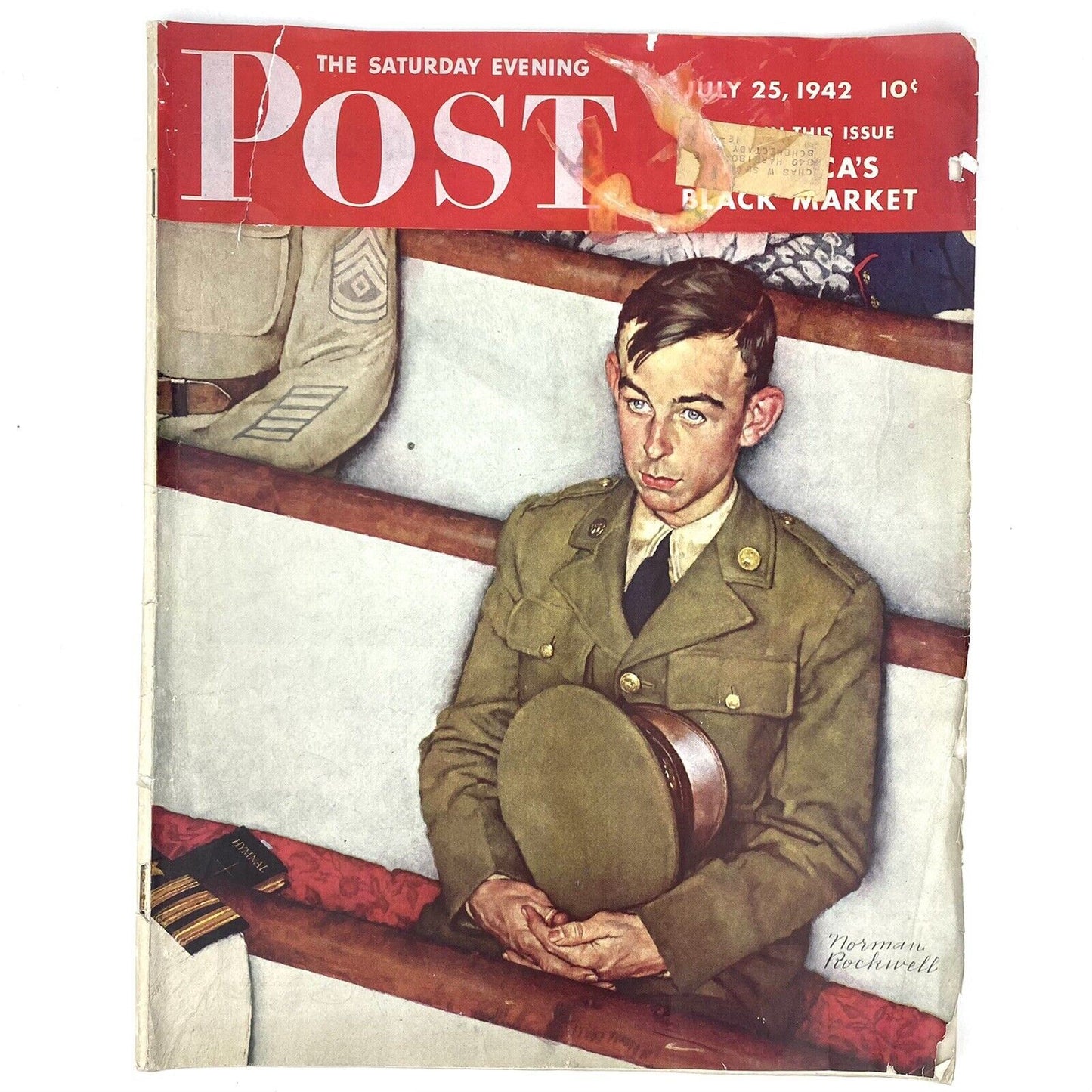 SATURDAY EVENING POST July 25 1942 NORMAN ROCKWELL COVER Complete Magazine WWII