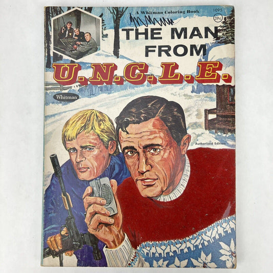 The Man From U.N.C.L.E. Coloring Book 1967 WHITMAN Mostly Uncolored! Vintage