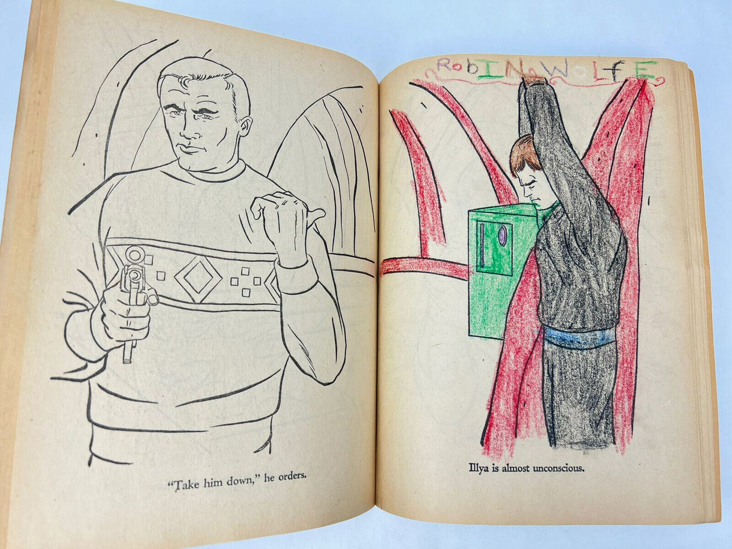The Man From U.N.C.L.E. Coloring Book 1967 WHITMAN Mostly Uncolored! Vintage