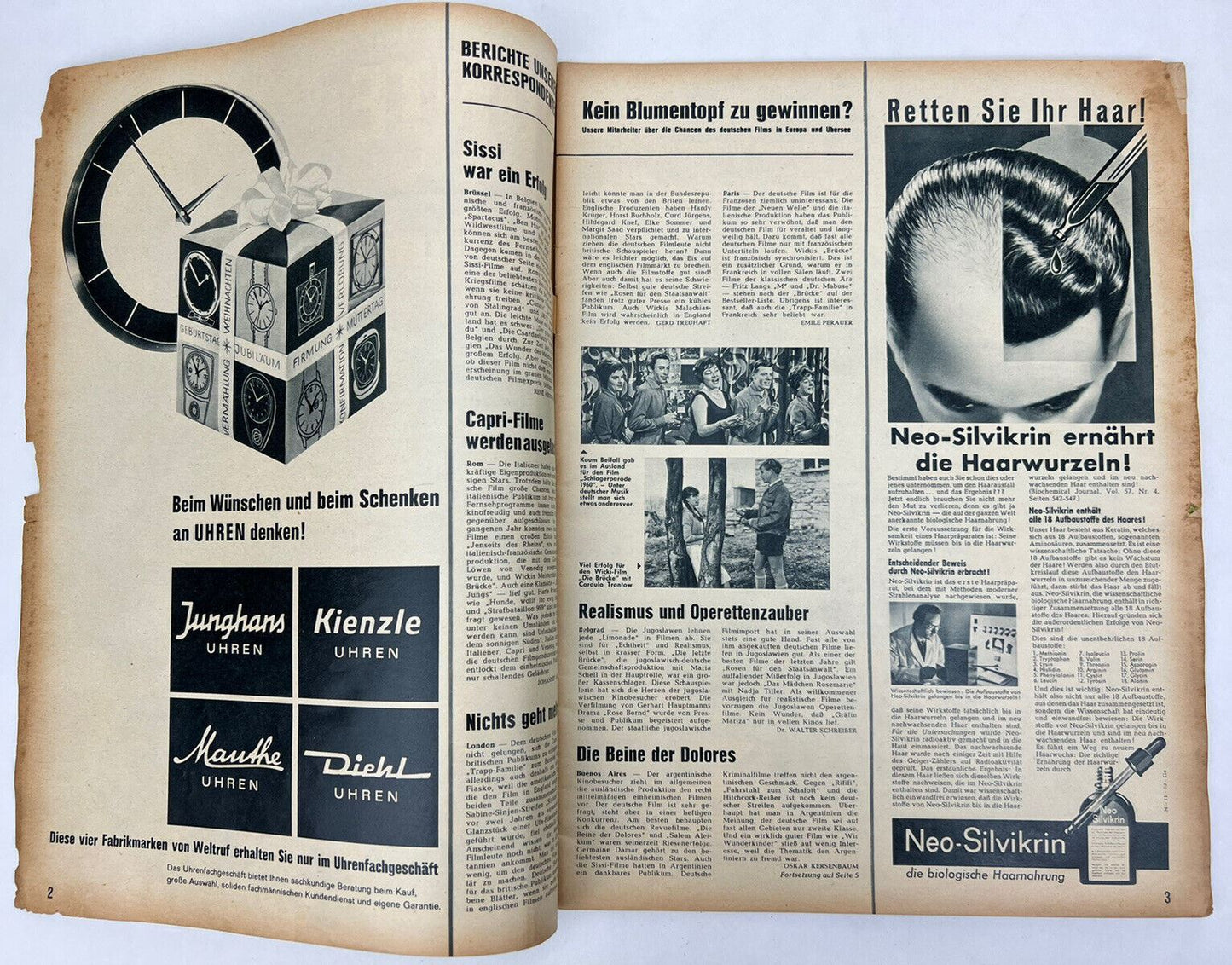 BUNTE / MUNCHNER ILLUSTRIERTE 1961 Romy Schneider AMAZON HEALERS German Magazine