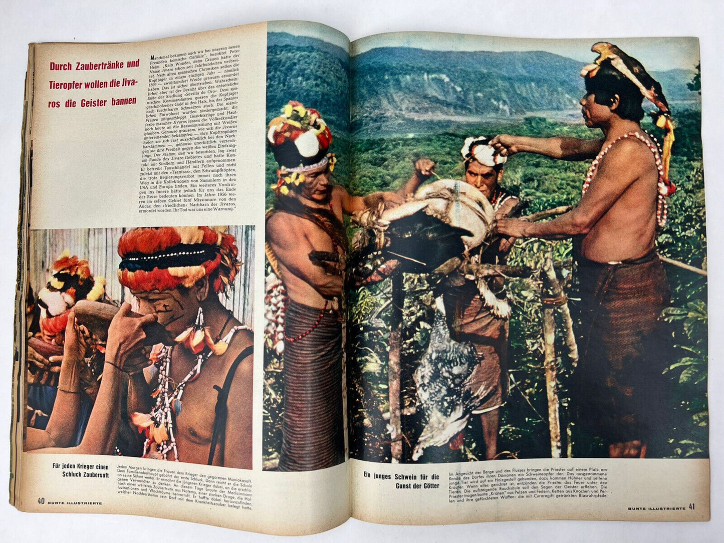 BUNTE / MUNCHNER ILLUSTRIERTE 1961 Romy Schneider AMAZON HEALERS German Magazine