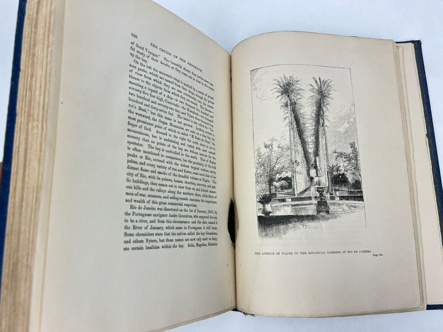 1885 U.S.S. BROOKLYN CRUISE Ship Book Journal W.H. BEEHLER NAVY ANTIQUE Africa