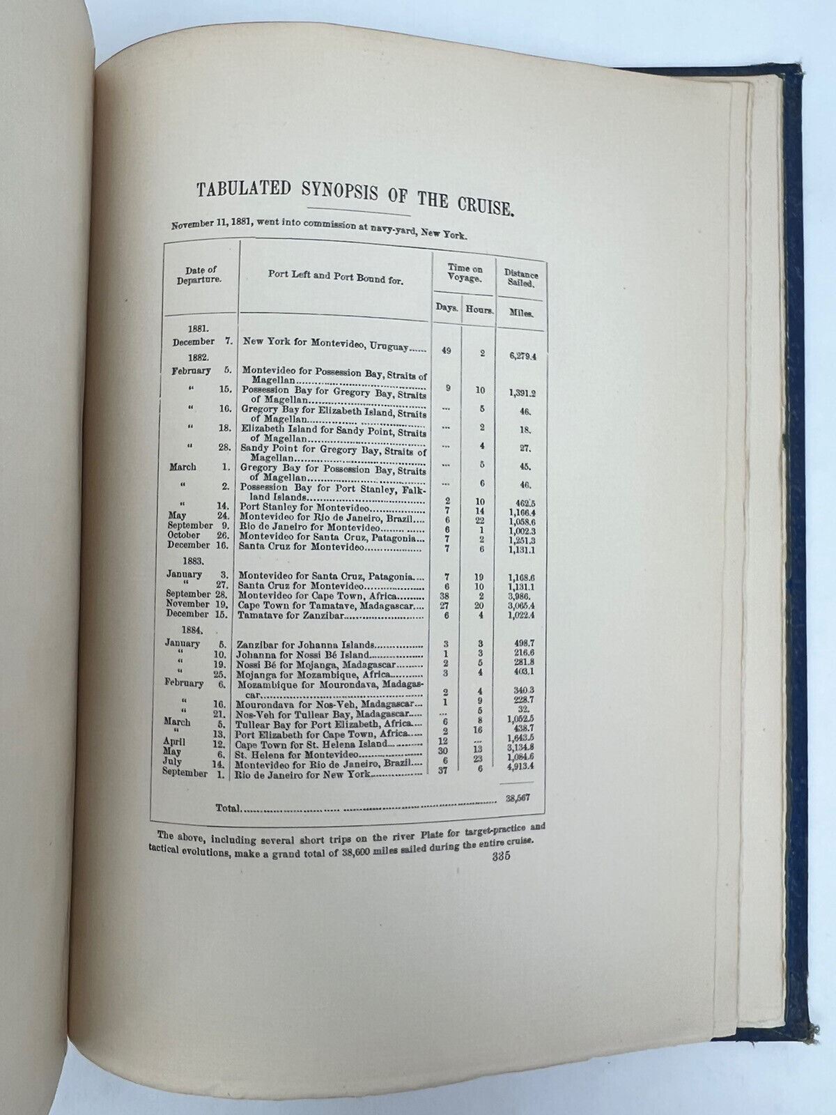 1885 U.S.S. BROOKLYN CRUISE Ship Book Journal W.H. BEEHLER NAVY ANTIQUE Africa