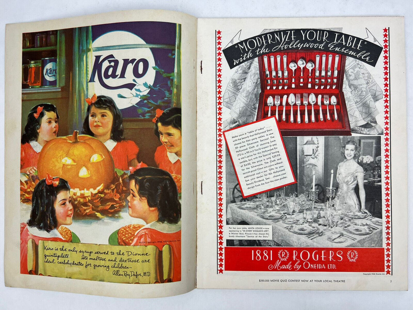 SCREEN BOOK Magazine NOVEMBER 1938 Bette Davis Cover ART DECO ADS
