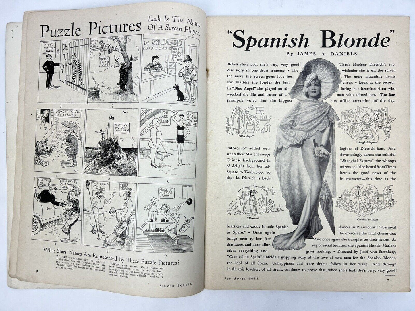 SILVER SCREEN Magazine APRIL 1935 Constance Bennett ED SULLIVAN Carole Lombard