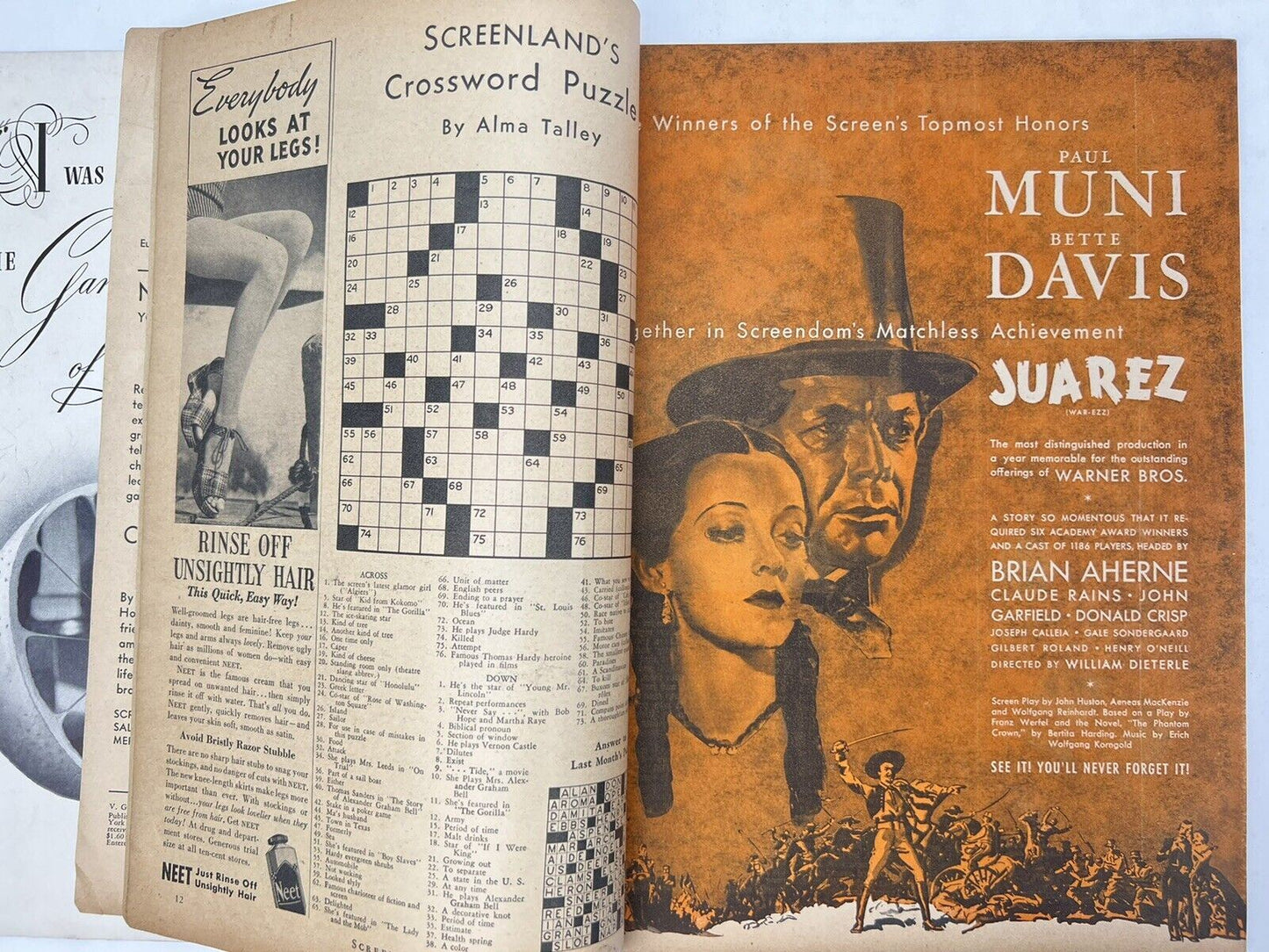 SCREENLAND Magazine JULY 1939 Deanna Durbin Cover