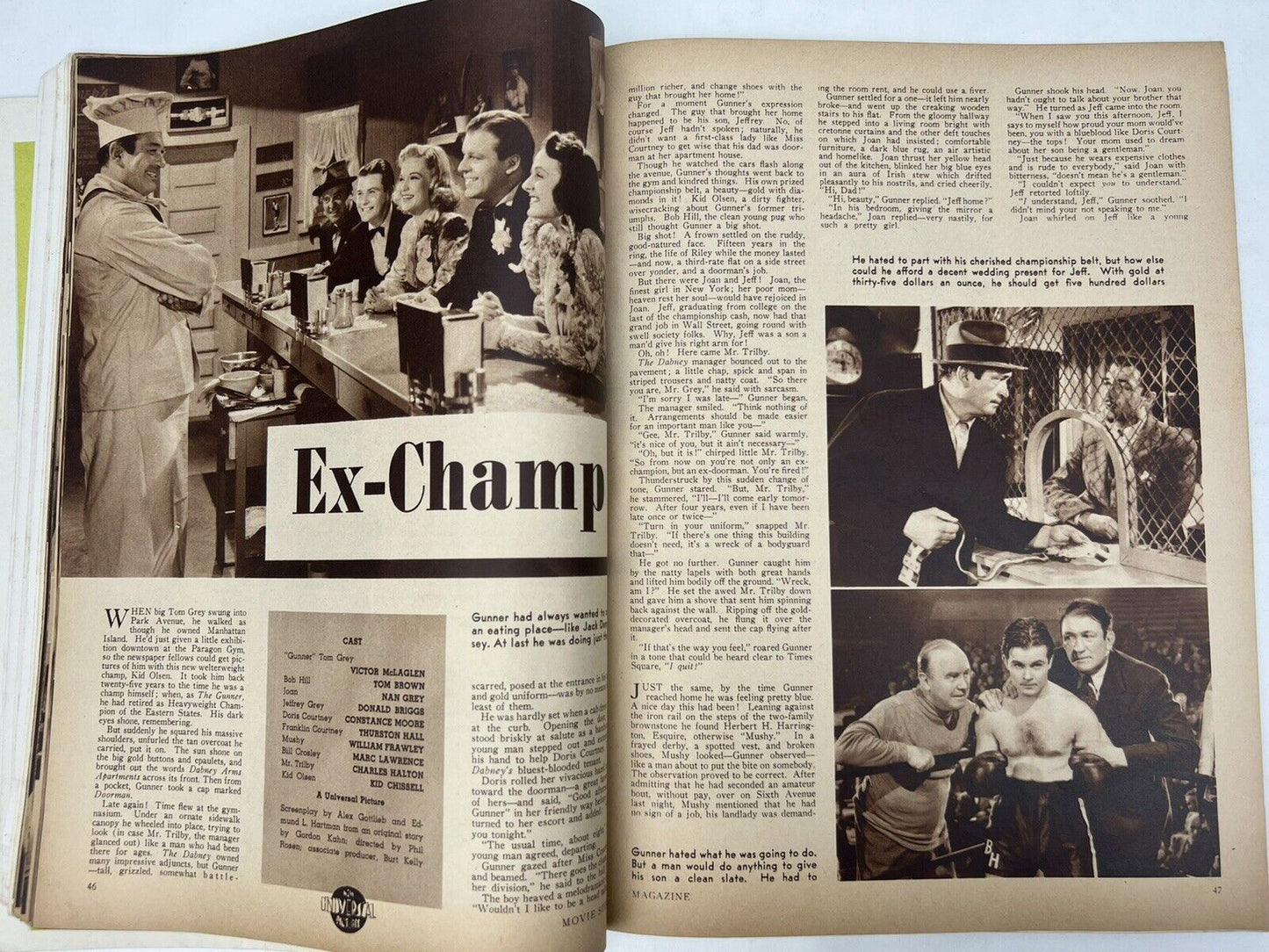 MOVIE STORY Magazine JULY 1939 Vol 13 #63 Priscilla Lane Claudette Colbert